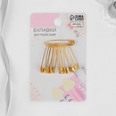 Булавка английская металл №0 2,8*0,5*0,1см (наб 10шт цена за наб) золотой АУ   5208928 5208928    