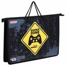 Папка на молнии с ручками ПИФАГОР А4, 1 отделение, пластик, ручки-шнурок, Game Zone 271470