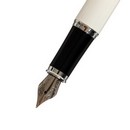 Ручка подарочная перьевая в кожзам футляре ПБ IM, корпус белый с серебром   9129078 9129078    