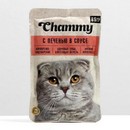 Влажный корм Chammy для кошек, печень, кусочки в соусе, пауч, 85 г 2084948 2084948    