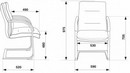 Кресло Бюрократ T-9927SL-LOW-V черный кожа низк.спин. полозья металл хром 1360687