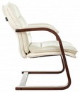 Кресло Бюрократ T-9927WALNUT-AV слоновая кость кожа полозья дерево 1360720
