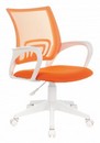 Кресло Бюрократ CH-W695NLT оранжевый TW-38-3 TW-96-1 сетка/ткань крестов. пластик пластик белый 1483035