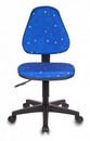 Кресло детское Бюрократ KD-4 синий космос крестов. пластик 841313