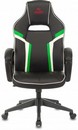 Кресло игровое Zombie Z3 черный/зеленый эко.кожа крестов. пластик 1366287
