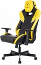 Кресло игровое Knight Thunder 5X черный/желтый эко.кожа крестов. металл 1941740