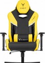 Кресло игровое Knight Thunder 5X черный/желтый эко.кожа крестов. металл 1941740