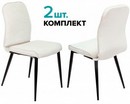 Стул для кухни Бюрократ KF-3_2 комплект 2шт молочный Velvet 20 металл черный на ножках (KF-3/VELV20_2) 1774234