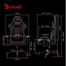 Кресло игровое A4Tech Bloody GC-800 черный ромбик эко.кожа крестов. металл 1408994