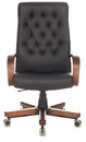 Кресло руководителя Бюрократ T-9928WALNUT/ECO черный эко.кожа крестов. металл/дерево 1687729