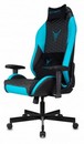 Кресло игровое Knight Neon черный/голубой соты эко.кожа с подголов. крестов. металл 1717271