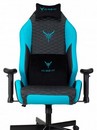 Кресло игровое Knight Neon черный/голубой соты эко.кожа с подголов. крестов. металл 1717271