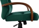 Кресло руководителя Бюрократ T-9928WALNUT Fabric зеленый Italia Green крестов. металл/дерево 1932029