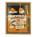 Набор блокнот Gudetama фА5, 60 листов+ ручка шариковая автоматическая прорезиненная в подарочной упаковке, Centrum 72556