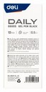 Ручка гелевая Deli Dayli, 0.5мм, черная, резин. манжета (12/144) E6600SBLACK