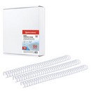 Пружина металлическая для переплета, КОМПЛЕКТ 100 штук, 12,7 мм (для сшивания 80-100 листов), белые, BRAUBERG, 530823 530823