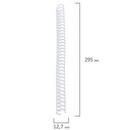Пружина металлическая для переплета, КОМПЛЕКТ 100 штук, 12,7 мм (для сшивания 80-100 листов), белые, BRAUBERG, 530823 530823
