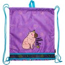 Сумка для сменной обуви "deVENTE. Capybara" 40x47 см, водоотталкивающая ткань, на веревочной завязке, с вставкой из пластиковой сетки для вентиляции, с петлей для повеса и переноски 7040456
