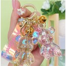 Брелок акриловый deVENTE. Bear Collection 40x35x50 мм, полупрозрачный, с металлическим кольцом и карабином, с металлическим колокольчиком и декорированной петлёй, ассорти 2 дизайна 9020410