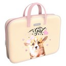 Папка текстильная на молнии с ручками ФA4+ "Corgi Puppy", ErichKrause 60235
