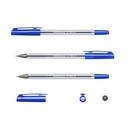 Ручка шариковая ErichKrause Ultra-10 синяя, прозрачный корпус, с рельефной поверхностью для пальцев, 0.6мм (12/144/1728) 13873