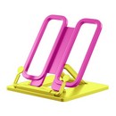 Подставка для книг пластиковая ErichKrause Base, Neon Solid, желтый с розовым 58043