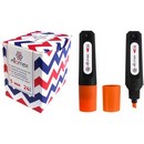 Текстовыделитель "Attomex" плоский корпус, скошенный наконечник, ширина линии 1-5 мм, оранжевый, в картонном дисплее 5045353