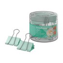 Зажимы для бумаг ErichKrause Pastel Bloom, 32 мм, Mint (в пластиковой коробке, 9 шт.) 62068