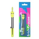 Циркуль металлический ErichKrause Neon, 120мм, флоупак, желтый 61279