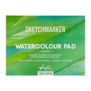 Альбом-склейка для акварели Sketchmarker 31х41 см 300г/кв.м 10л 100% хлопок крупнозернистая 3141300RSM