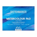 Альбом-склейка для акварели Sketchmarker 31х41 см 300г/кв.м 10л 100% хлопок среднезернистая 3141300CSM