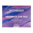 Альбом-склейка для акварели Sketchmarker 31х41 см 300г/кв.м 10л 100% хлопок мелкозернистая 3141300HSM