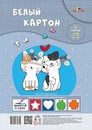 Набор белого картона, фА4, 5л., "Котята" 310гр/м2 в ПЭТ, Апплика С2818-06