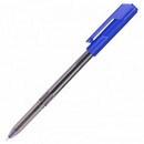 Ручка шариковая Deli синяя, 0.7 мм, корпус прозрачный EQ01030