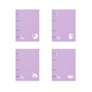 Тетрадь общая с пластиковой обложкой на кольцах ErichKrause IQ FineLine, Brave cats, фиолетовый, А5, 100 листов, 80 г/м2, клетка, ассорти 100355285-60674
