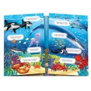 Книжка-раскладушка с многоразовыми наклейками "Кто живет в море"    3789700 3789700    