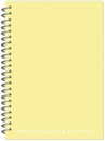 Тетрадь 80л. кл., на гребне с пластиковой обложкой Pastel Collection Yellow 3400