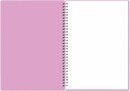 Тетрадь фА4 80л. кл., на гребне с пластиковой обложкой "Pastel Collection Pink"  3405