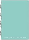 Тетрадь фА4 80л. кл., на гребне с пластиковой обложкой Pastel Collection Mint  3406