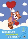 Набор цветной бумаги, мелов., фА4, 16л., 16цв., "Крутой полет", Апплика С0947-33