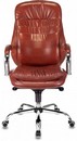 Кресло руководителя Бюрократ T-9950 светло-коричневый Leather Eichel кожа крестов. металл хром 