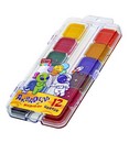 Краски акв. 12цв., FORUM OFFICE Collection Kids  "КОСМО" медовые без кисточки, в пластиковой полностью прозрачной коробке с европодвесом FA-EV-1012-Aln