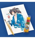 Краски акв. 6цв., FORUM OFFICE Collection Kids  "КОСМО" медовые без кисточки, в пластиковой полностью прозрачной коробке с европодвесом FA-EV-1006-Aln