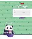 Тетрадь 18л. кл., обл. мелов., "Забавные панды", 5 дизайнов, Хатбер (10/120) 18Т5В1