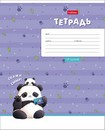 Тетрадь 18л. кл., обл. мелов., "Забавные панды", 5 дизайнов, Хатбер (10/120) 18Т5В1