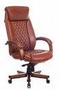 Кресло руководителя Бюрократ T-9924WALNUT светло-коричневый Leather Eichel кожа крестов. металл/дерево 