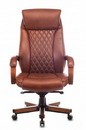 Кресло руководителя Бюрократ T-9924WALNUT светло-коричневый Leather Eichel кожа крестов. металл/дерево 
