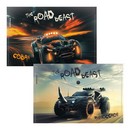 Папка-конверт пластиковая 0.16мм, на кнопке ErichKrause Road Beast, A4, ассорти (в пакете по 12 шт.) 63510