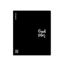 Тетрадь общая ученическая с пластиковой обложкой на скобе ErichKrause CoverProBook Words, черный, А5+, 48 листов, клетка_MIX-PACK 048055254-61951