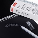 Ручка гелевая Pin белая 0,5мм трехгранный корпус, Хатбер GP_086981